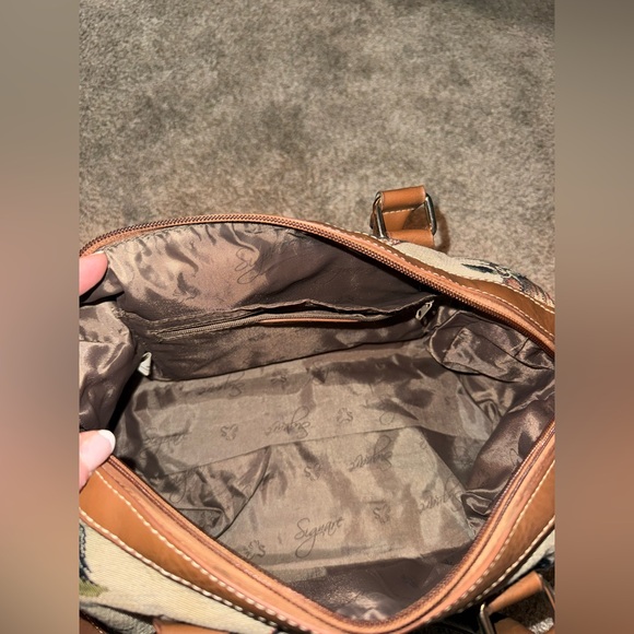 Signare Equestrian Horse Riding Brown Leather Travel Bag - Picture 7 of 11